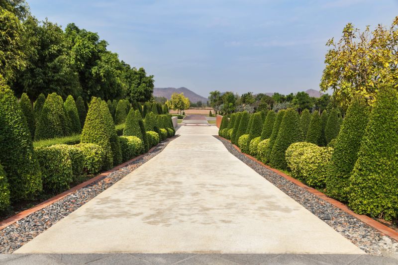 Landscape with Perfectly Shaped Bushes